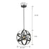 Industrial Globe Pendant Light Antique Silver Kitchen island Lights